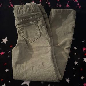 Girls green H&M corduroys, good condition worn 3 times